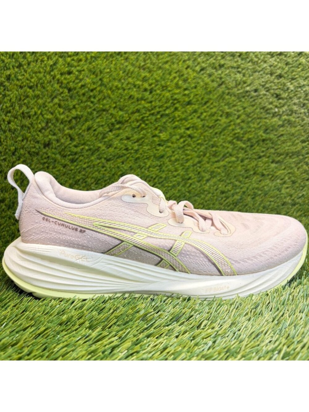 Asics Gel-Cumulus 27 Womens Size 11 Pink Beige Athletic Running Shoes Sneakers